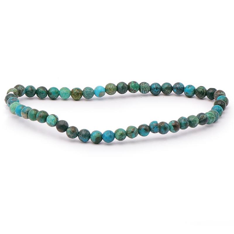 Bracelet chrysocolle Pérou A+ (boules 3-4mm)