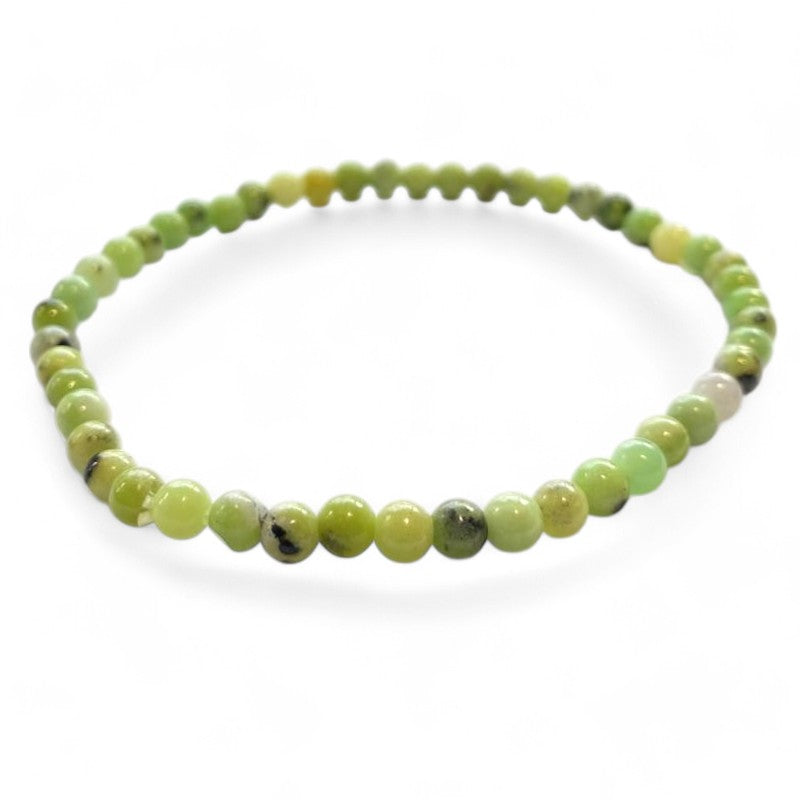 Lemon Chrysoprase Bracelet Brazil AB (3-4mm balls)