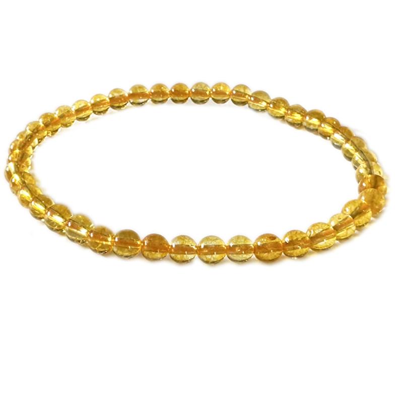 Bracelet citrine chauffée Brésil A (boules 3-4mm)