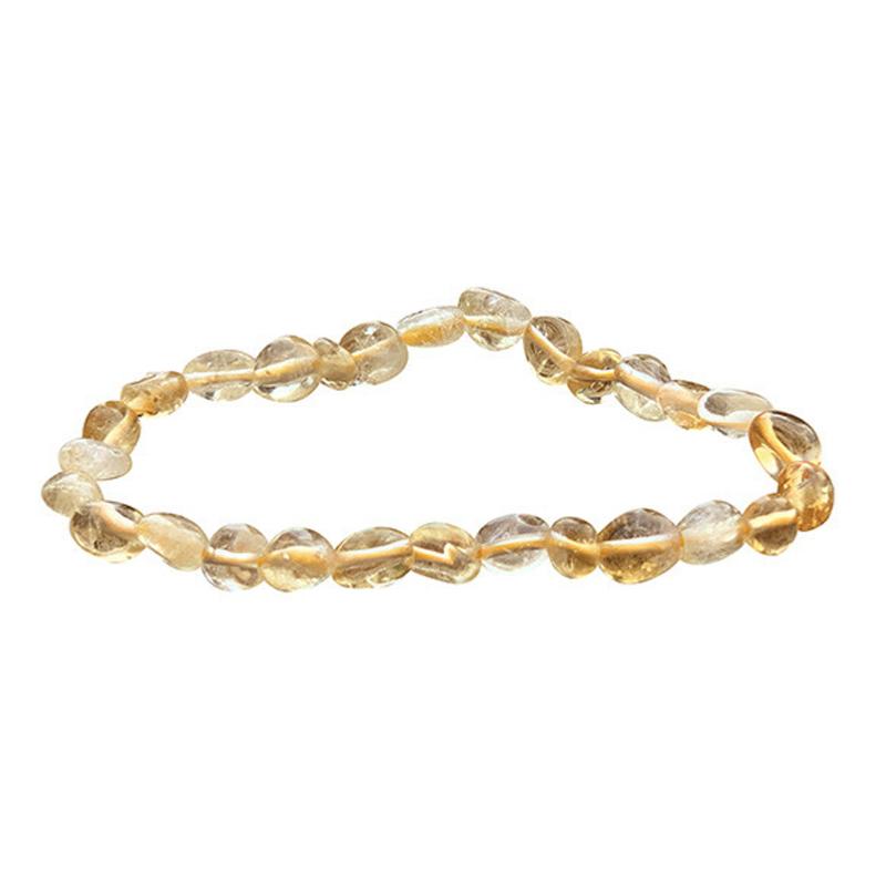 Bracelet citrine chauffée Brésil A (grains 5-7mm)