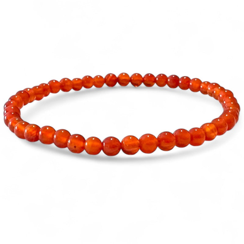 Heated Carnelian Bracelet Brazil A (3-4mm balls)