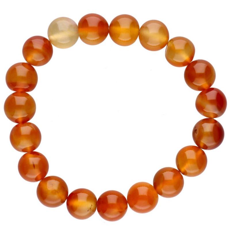 Bracelet cornaline naturelle Brésil A (boules de 10mm)