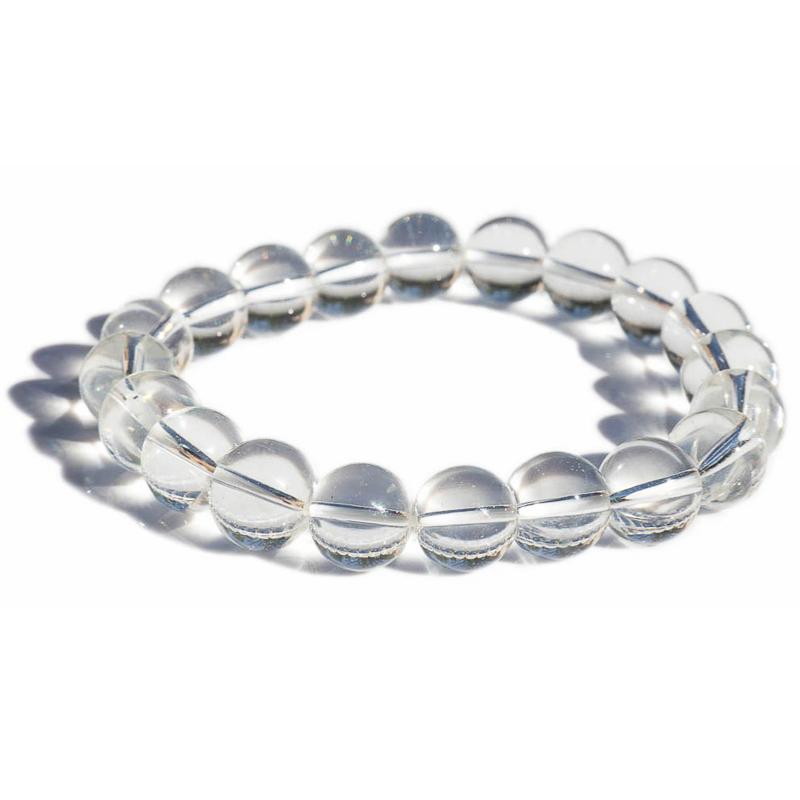 Bracelet cristal de roche Brésil A (boules 10mm)