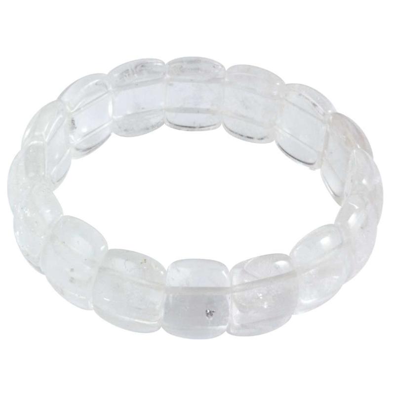 Bracelet cristal de roche Brésil A pierres taillées