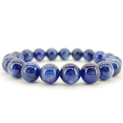 Bracelet cyanite ou disthène Inde AA (boules 10mm )