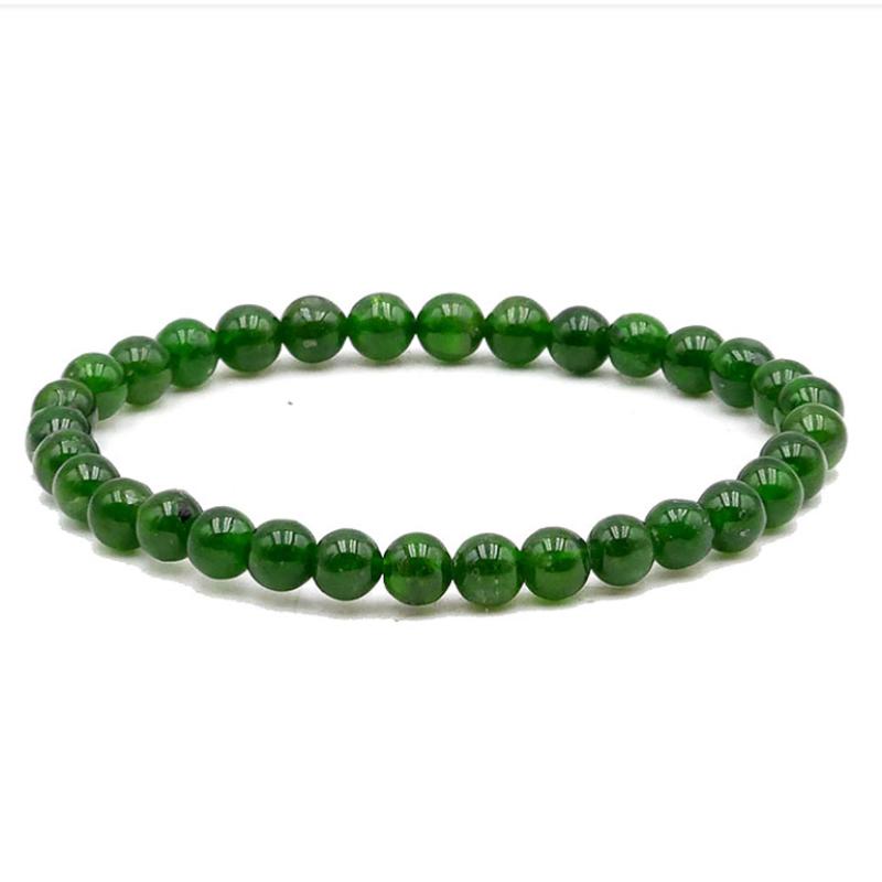 Bracelet dioptase Namibie AA+ (boules 5-6mm)