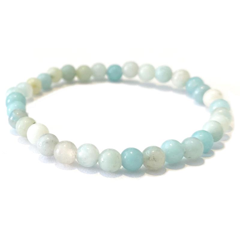 Bracelet taille enfants amazonite Pérou AA (boules 3-4mm)