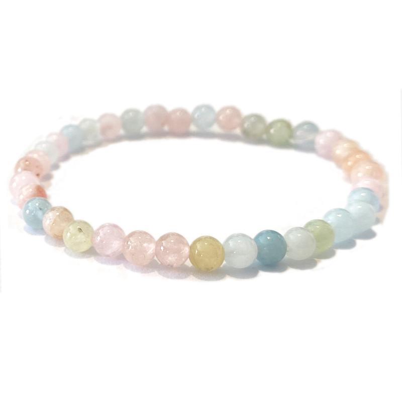 Bracelet taille enfants béryls multicolore A (boules 3-4mm)