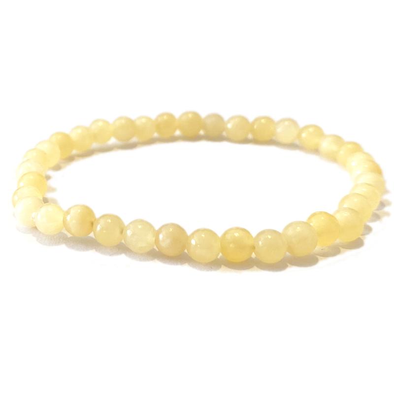 Bracelet taille enfants calcite orange A (boules 3-4mm)