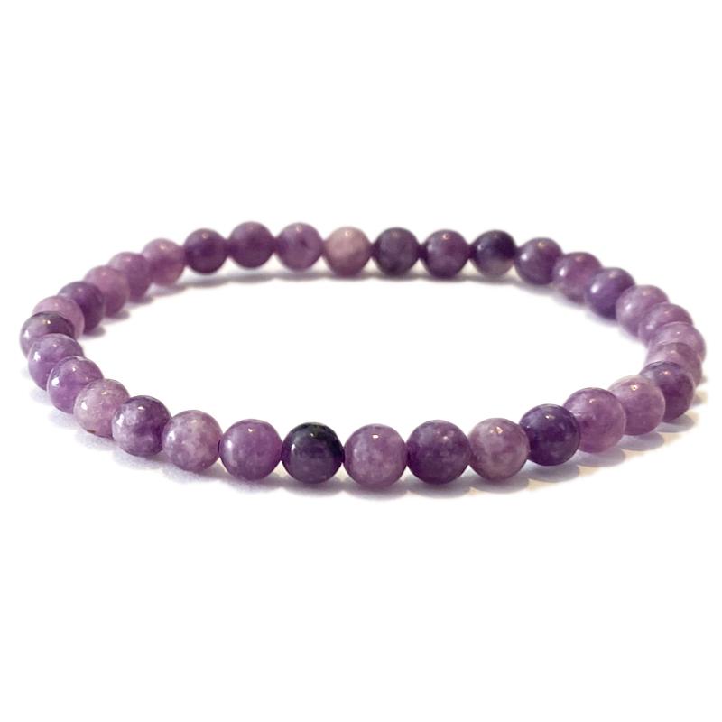 Bracelet taille enfants lépidolite A (boules 3-4mm)