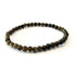 Bracelet taille enfants obsidienne dorée A (boules 3-4mm)