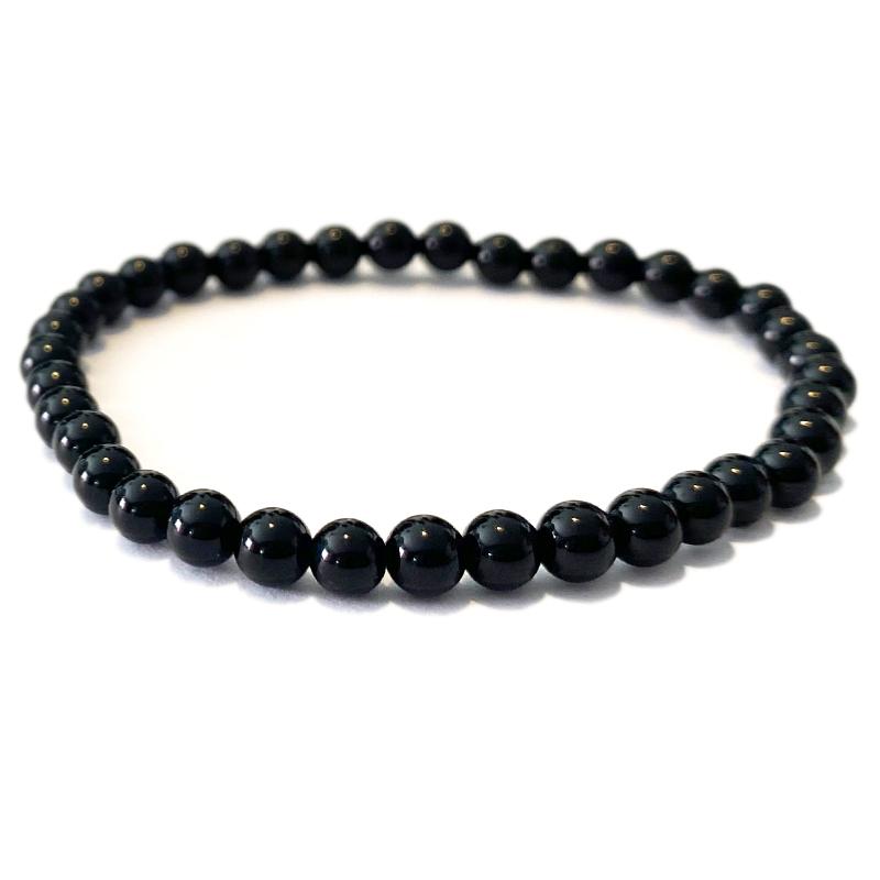 Bracelet taille enfants onyx A (boules 3-4mm)