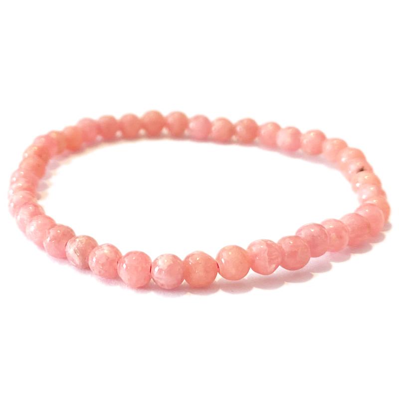 Bracelet taille enfants rhodochrosite AA (boules 3-4mm)