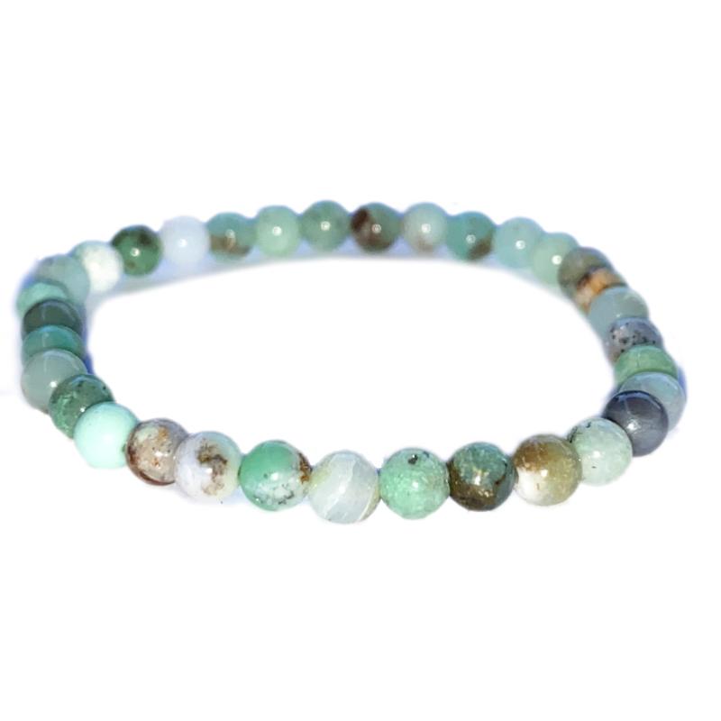 Bracelet taille enfants chrysoprase A (boules 3-4mm)