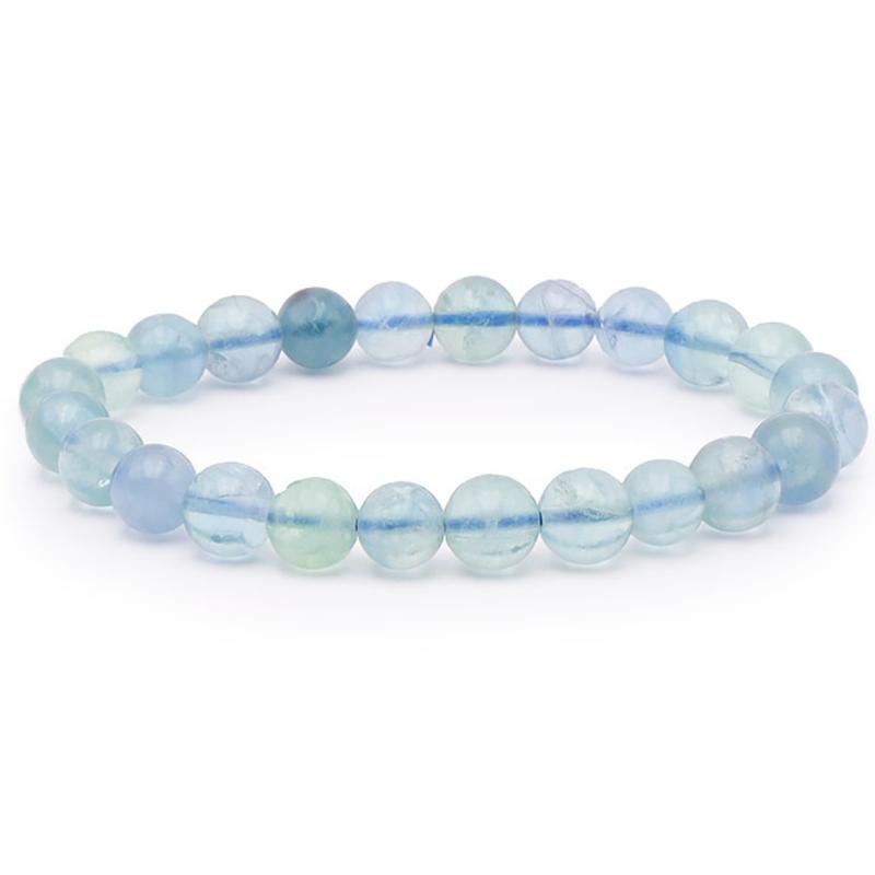 Bracelet fluorine bleue Chine AA (boules de 7-8mm)