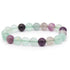 Bracelet fluorine multicolore Chine AB (boules de 10mm)