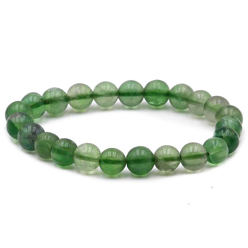 Bracelet fluorine verte Chine A+ (boules de 7-8mm)