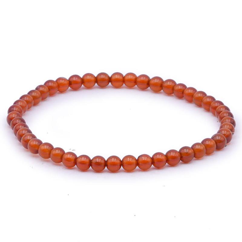 Bracelet grenat brun hessonite Etats-Unis AA (boules 3-4mm)