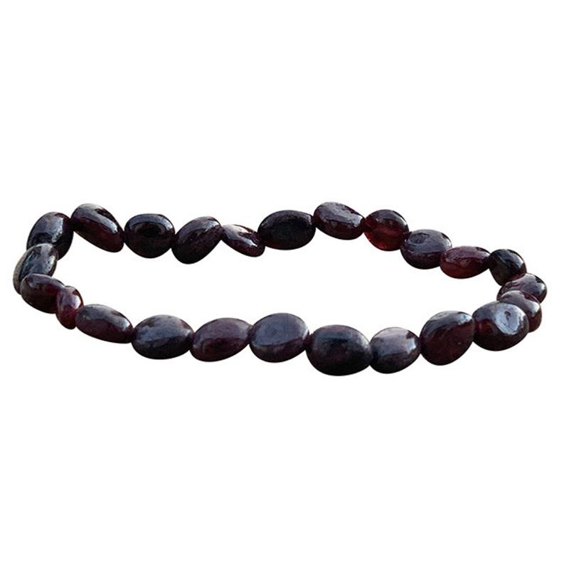 Bracelet grenat rouge almandin Pakistan A (grains 5-7mm)