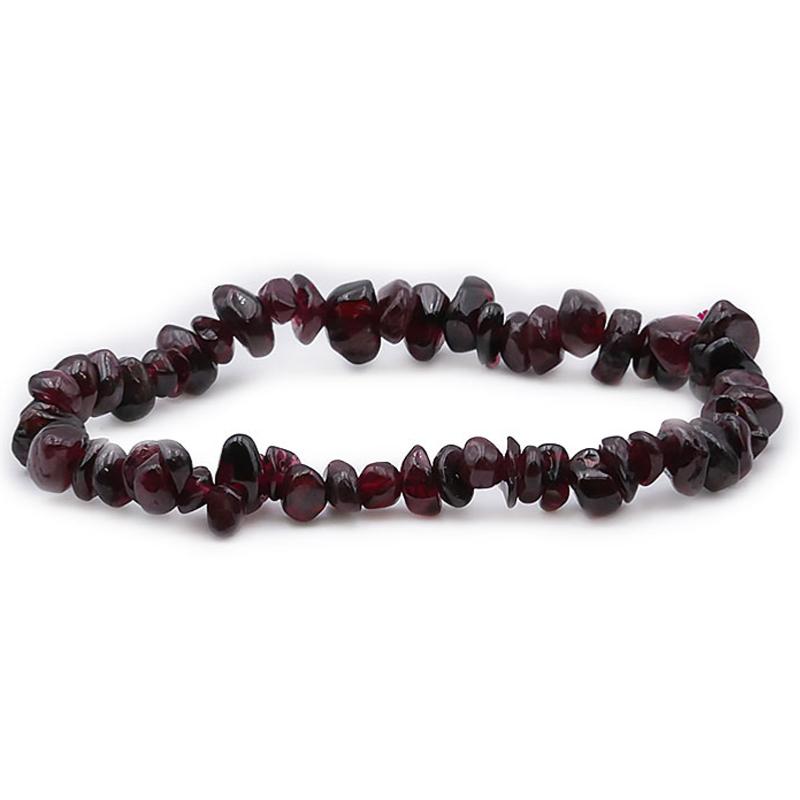 Bracelet grenat rouge almandin Pakistan A (perles baroques)