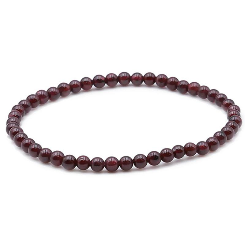 Bracelet grenat rouge almandin Pakistan A (boules 3-4mm)