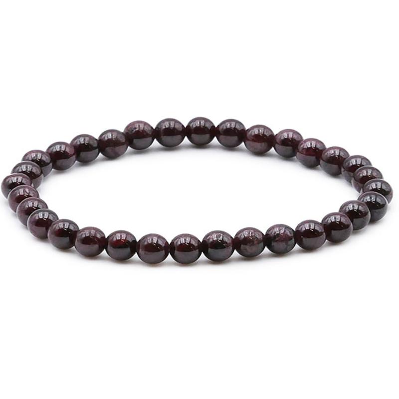 Bracelet grenat rouge almandin Pakistan A (boules (5-6mm)