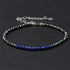 Bracelet hématite lapis lazuli perles facettées argent 925