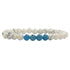 Bracelet multi howlite apatite bleue A+ (boules 5-6mm)