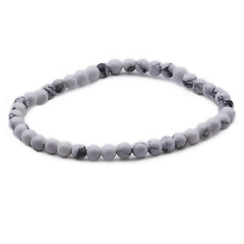 Bracelet howlite Zimbabwe A (boules 3-4mm)