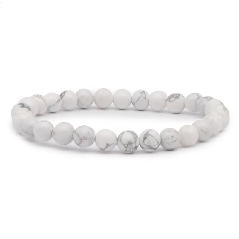 Bracelet howlite Zimbabwe A (boules 5-6mm)