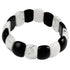 Bracelet howlite et onyx (pierres taillées)