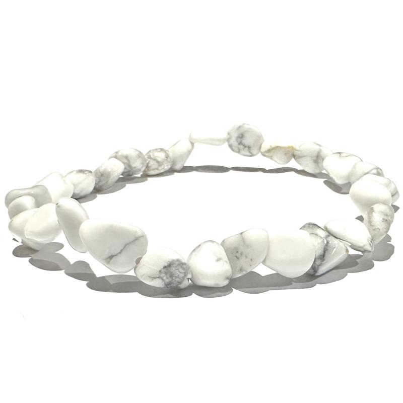 Bracelet howlite Zimbabwe A (grains 5-7mm)