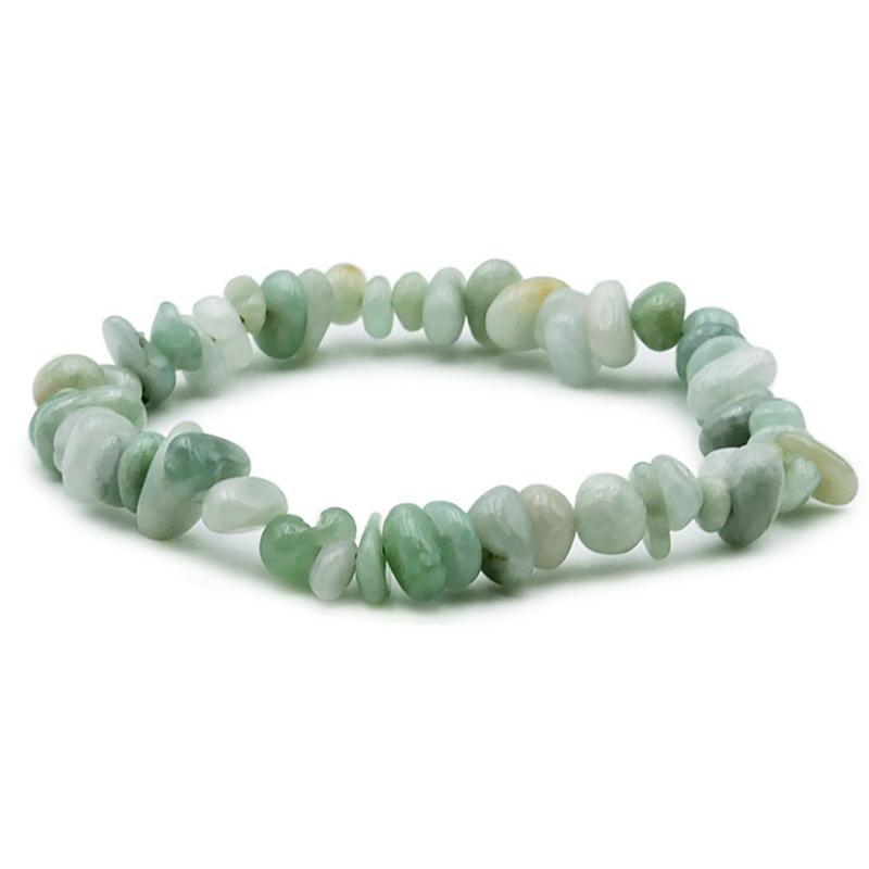 Bracelet jade vert de Birmanie AB (perles baroques)