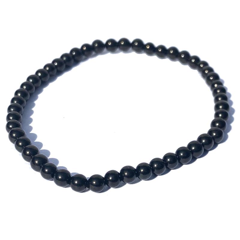 Bracelet jais Mongolie A (boules 3-4mm)