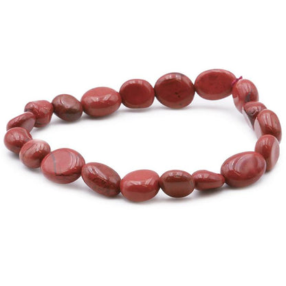 Bracelet jaspe rouge Afrique du Sud AB grains 5-7mm