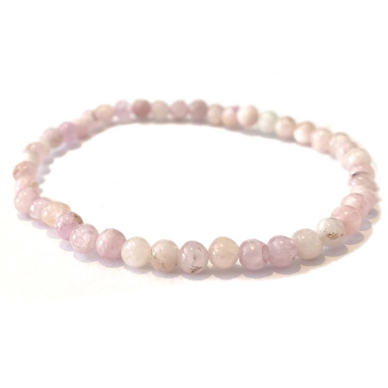 Bracelet kunzite Brésil A (boules 3-4mm)