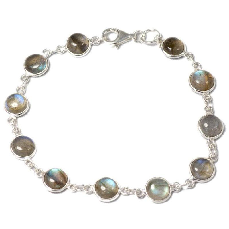 Bracelet labradorite Madagascar AA Argent 925