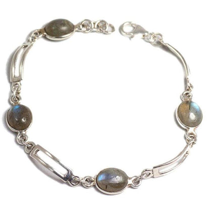 Bracelet labradorite Madagascar AA Argent 925