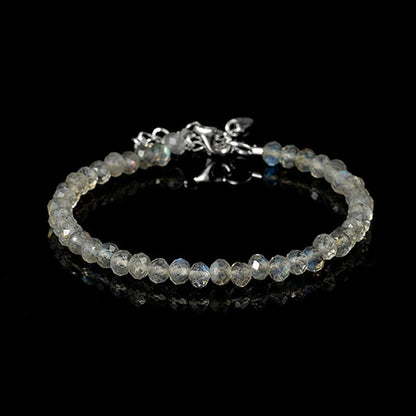 Bracelet labradorite perles facettées argent 925