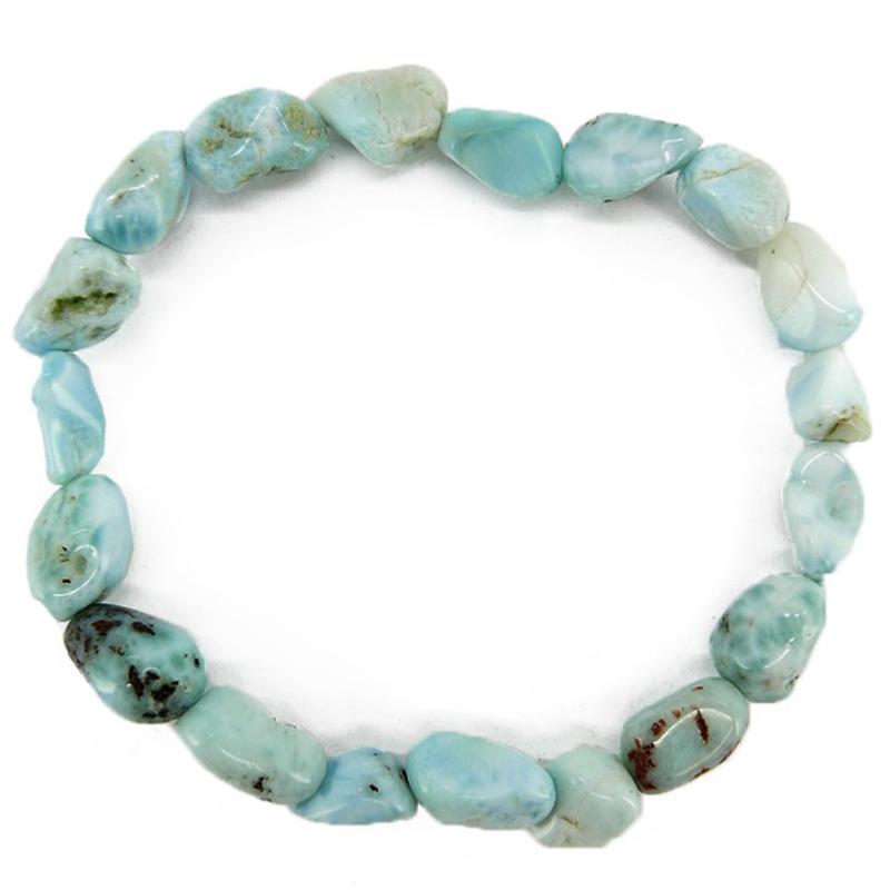 Bracelet larimar République Dominicaine AB (grains 5-7mm)