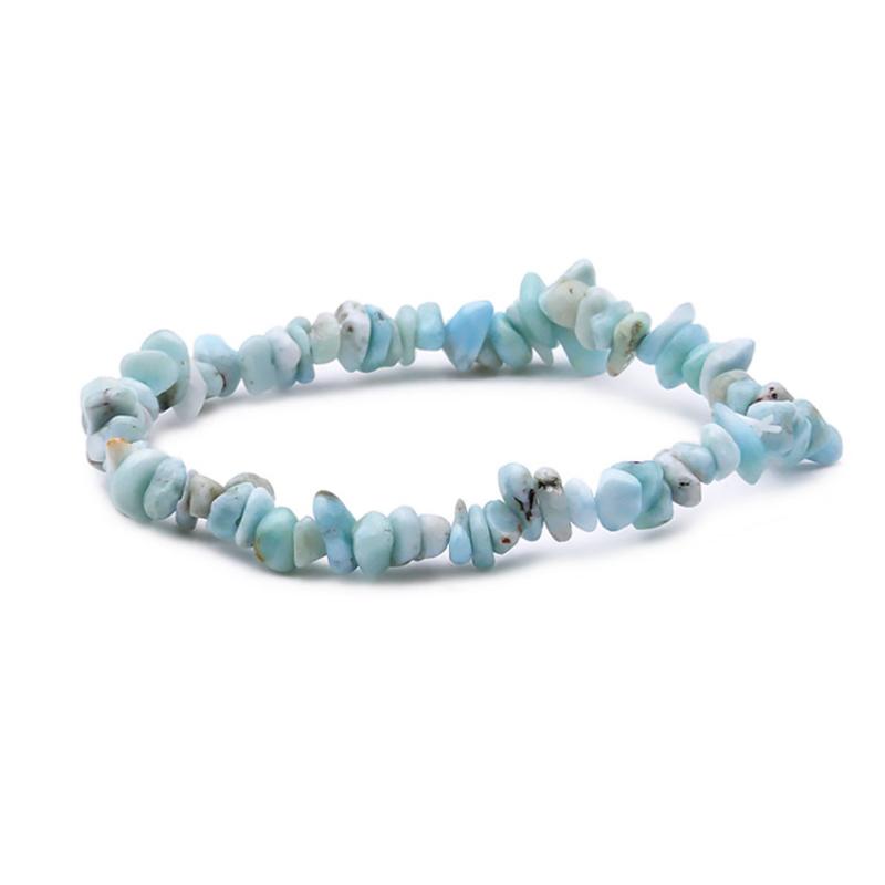 Bracelet larimar République Dominicaine AB (perles baroques)