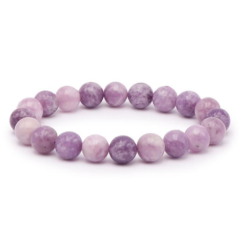 Bracelet lépidolite Madagascar A+ (boules 10mm)