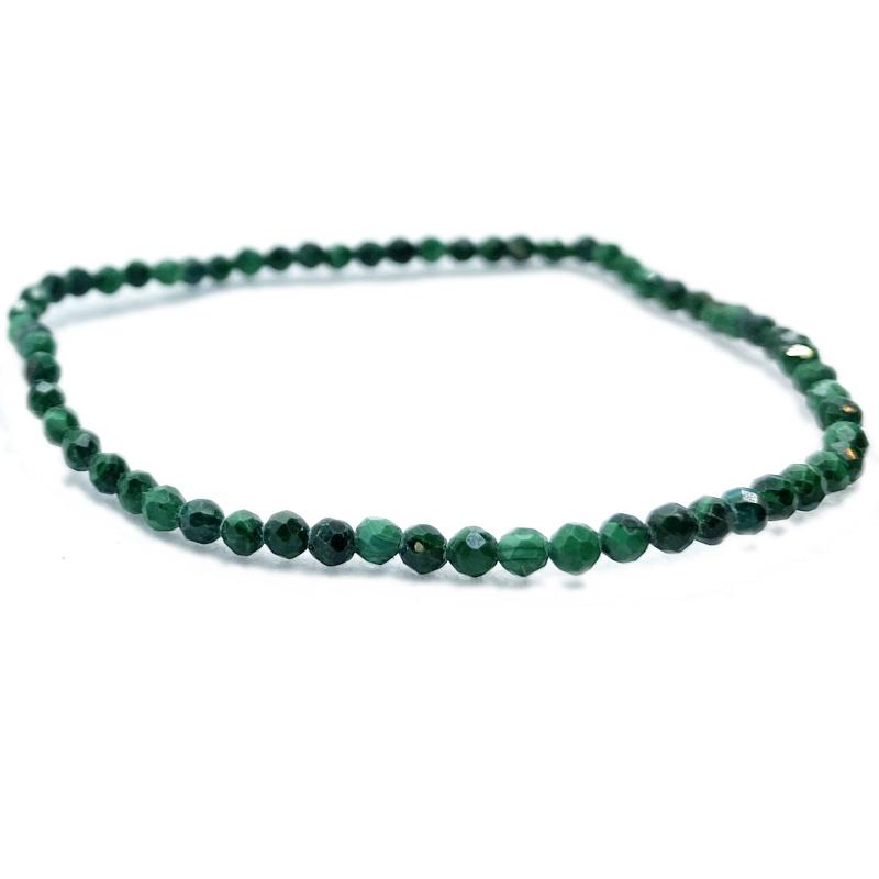 Bracelet malachite Congo A (perles facettées 2-3mm) 