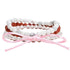 Bracelet multi-pierres howlite-jaspe rouge-cristal de roche