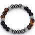 Bracelet oeil de tigre hématite onyx (boules 8mm)