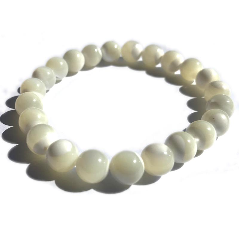 Bracelet nacre Chine A boules (7-8mm)