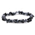 Bracelet obsidienne neige Mexique  AB (perles baroques)