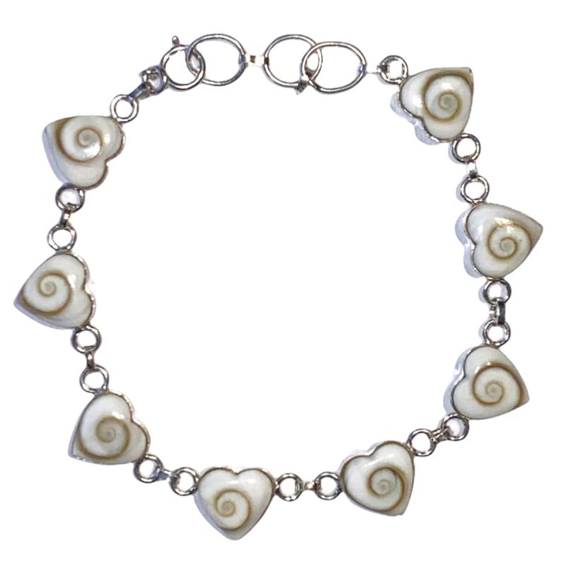 Bracelet Oeil de Sainte Lucie coeur argent 925