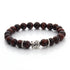 Bracelet oeil de taureau (boules 8mm) + Bouddha