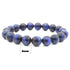 Bracelet oeil de tigre teinté bleu (boules 8mm)